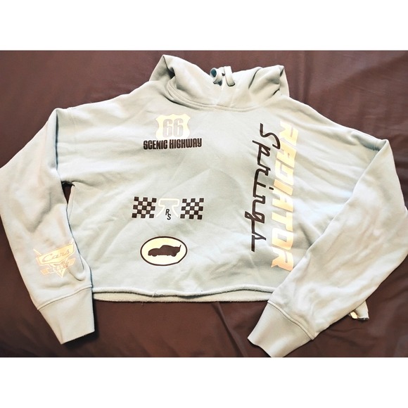 Disney Tops - Disney Pixar Cars Radiator Springs Cropped Hoodie cozy athleisure lounge XS